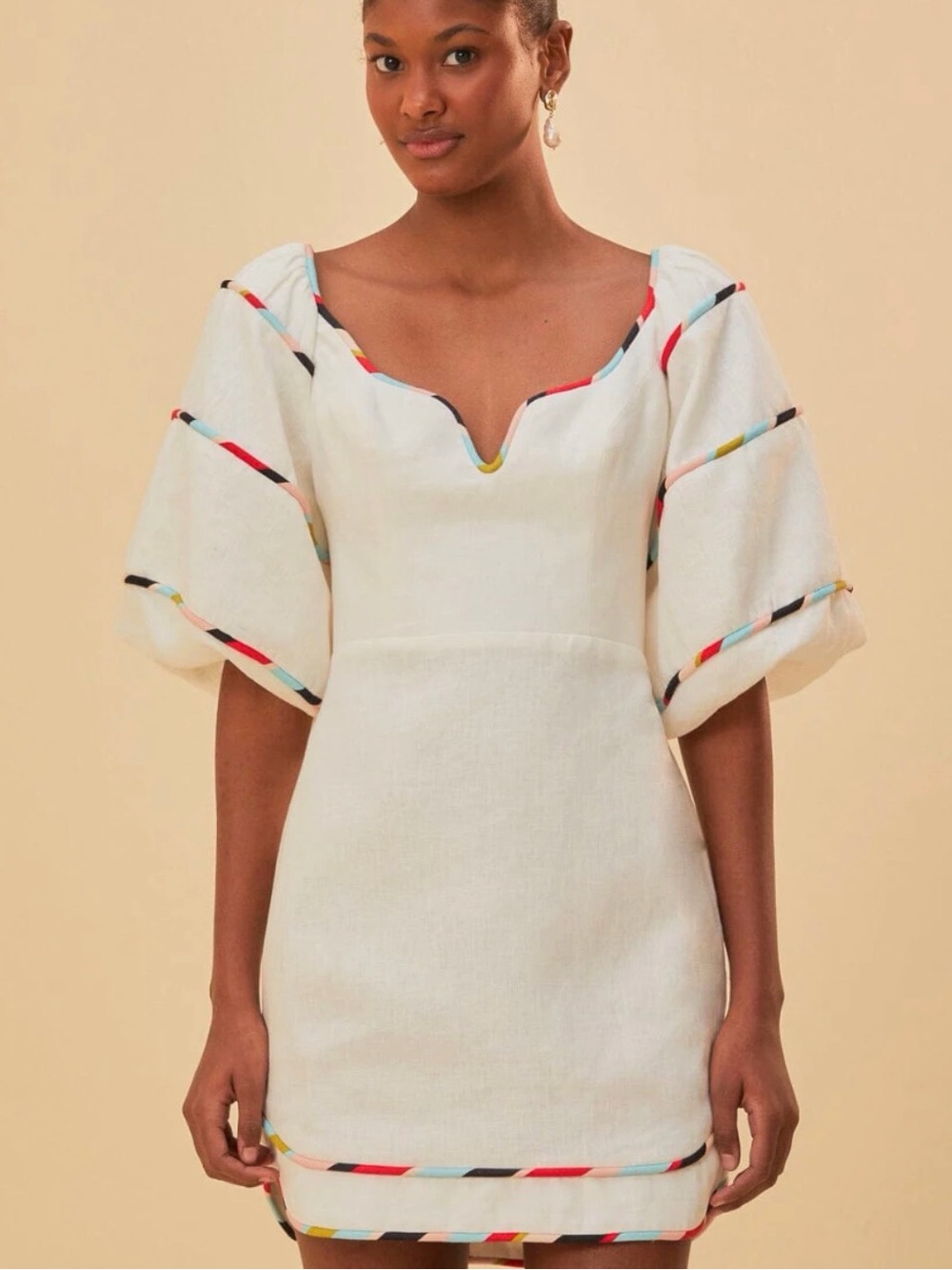 FARM Rio Colorful Stripes Euroflax Mini Dress